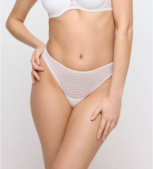 String blanc à rayures Basyl
