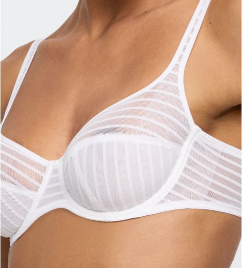 Soutien gorge emboîtant blanc à rayures Basyl