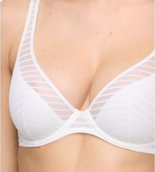 Soutien gorge triangle blanc à rayures Basyl