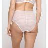 Culotte haute blanche à rayures Basyl