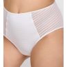 Culotte haute blanche à rayures Basyl