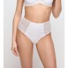 Culotte haute blanche à rayures Basyl