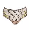 Shorty brodé semi transparent vert et noir Manali Wild Bloom