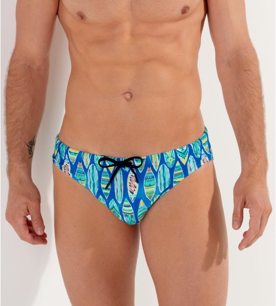 Slip de bain homme imprimé planches de surfs Marbella