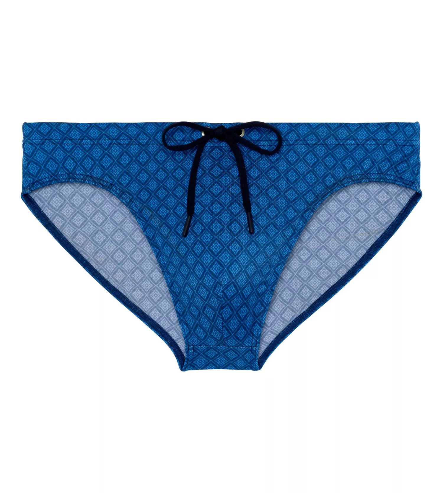Slip de bain bleu pour homme imprimé motifs géométrique Hendaye
