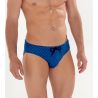 Slip de bain bleu pour homme imprimé motifs géométrique Hendaye