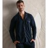 Pyjama uni chemise longue Bleu Marine homme Rafael