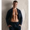 Pyjama uni chemise longue Bleu Marine homme Rafael