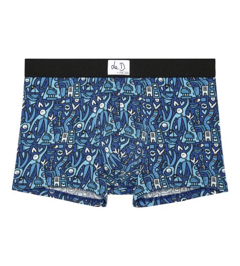 Boxer homme Le D. Voyages motifs festifs bleus