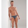 Slip en microfibre confortable homme motifs bleus et gris Aloys