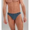 Slip en microfibre confortable homme motifs bleus et gris Aloys