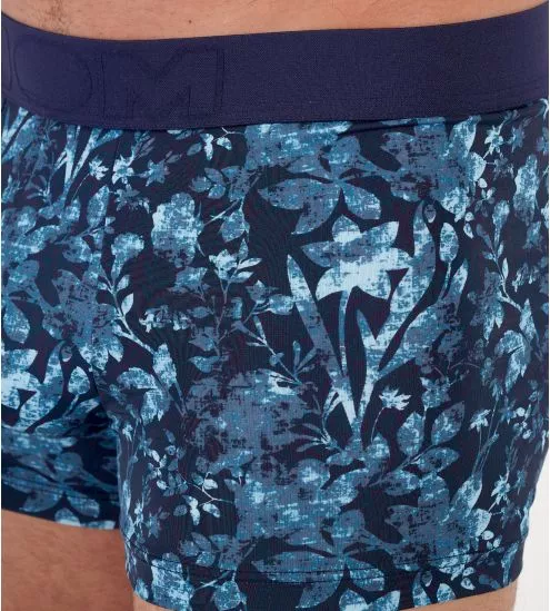 Boxer homme ceinture sans coutures confortable Compiegne imprimé floral bleu