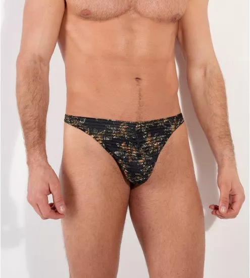 String homme semi transparent Iraty imprimé kaki