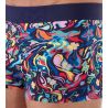Boxer court confortable avec ceinture sans couture Psychedelic imprimé multicolore