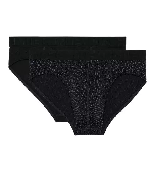 Lot de 2 slips pour homme avec ouverture HO1 Neels noir/imprimé
