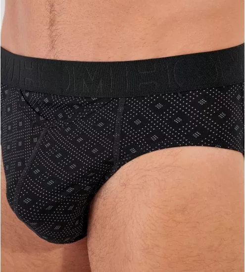 Lot de 2 slips pour homme avec ouverture HO1 Neels noir/imprimé