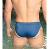 Slip de bain bleu pour homme imprimé motifs géométrique Hendaye