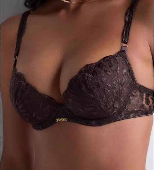 Soutien gorge push-up motif animalier Crazy in Love Satin Brown