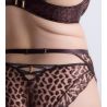 Porte jarretelles motif animalier Crazy in Love Satin Brown