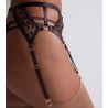Porte jarretelles motif animalier Crazy in Love Satin Brown