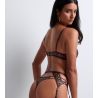 Porte jarretelles motif animalier Crazy in Love Satin Brown