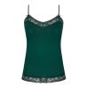 Caraco vert en viscose avec dentelle Atelier Séduction Vert Anglais
