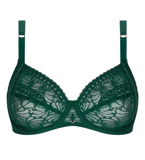 Soutien gorge grande taille armatures en dentelle vertAtelier Séduction Vert Anglais