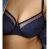 Soutien gorge armatures bleu satiné Knokke Bleu Saphir
