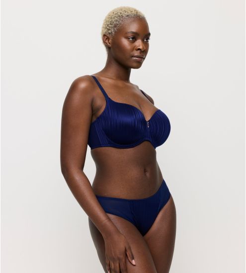 Soutien gorge à coques satiné Knokke Bleu Saphir