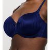 Soutien gorge à coques satiné Knokke Bleu Saphir