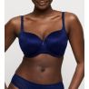 Soutien gorge à coques satiné Knokke Bleu Saphir