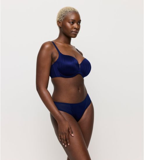 Slip brésilien bleu satiné Knokke Bleu Saphir
