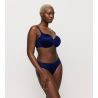 Slip brésilien bleu satiné Knokke Bleu Saphir