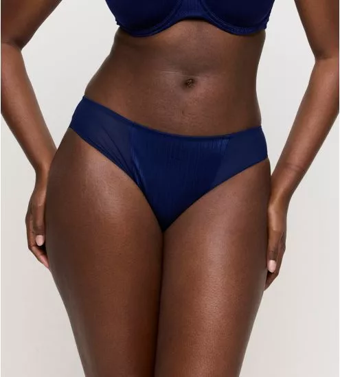 Slip brésilien bleu satiné Knokke Bleu Saphir