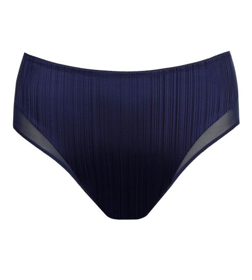 Culotte taille haute satinée bleue Knokke Bleu Saphir