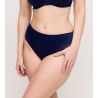 Culotte taille haute satinée bleue Knokke Bleu Saphir