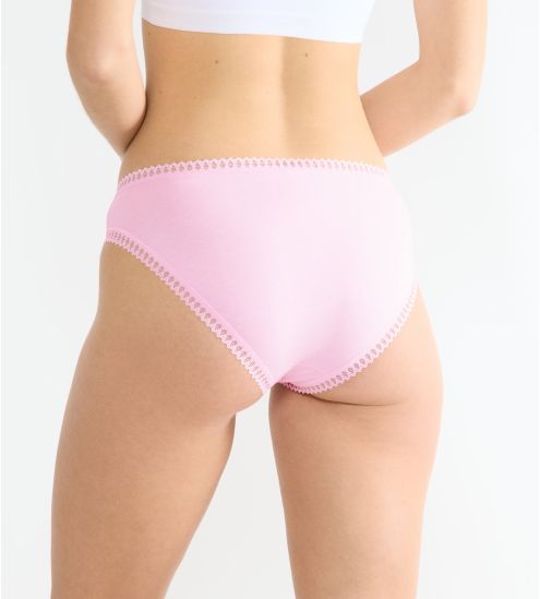 Lot de 3 High Leg Go Crush Bleu/Rose