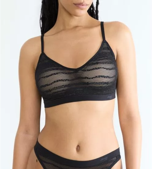 Brassière à coques en dentelle Free Evolve Sloggi Noir