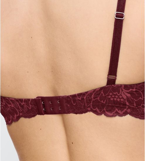 Soutien gorge sans armatures en dentelle rouge Amourette Charm Sweet Marsala