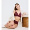 Soutien gorge sans armatures en dentelle rouge Amourette Charm Sweet Marsala
