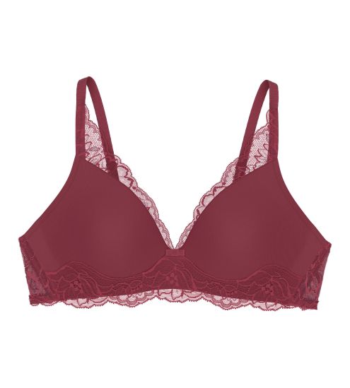 Soutien gorge sans armatures en dentelle rouge Amourette Charm Sweet Marsala