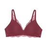 Soutien gorge sans armatures en dentelle rouge Amourette Charm Sweet Marsala