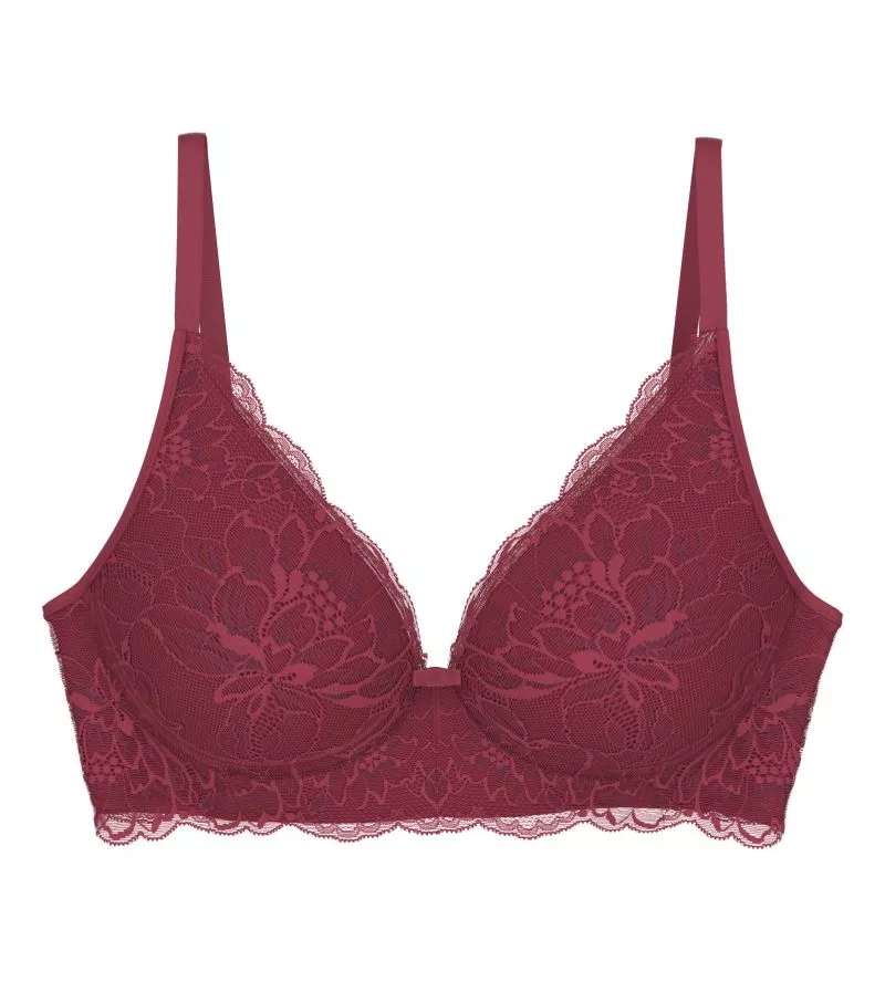 Soutien gorge armatures rouge en dentelle Amourette Charm Sweet Marsala