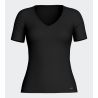 T-shirt femme col V Thermo NOIR
