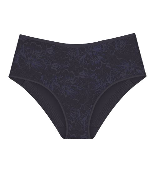 Culotte haute Maxi en dentelle bleu foncée Amourette Charm Ink Gray