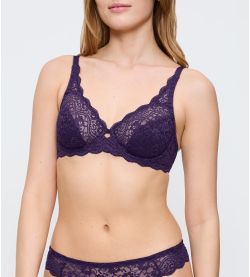 Purpurroter BH mit Bewehrung Royal Purple Stitch