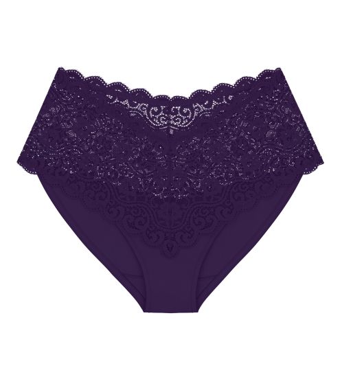 Culotte haute maxi violette en dentelle Amourette Royal Purple