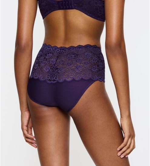 Culotte haute maxi violette en dentelle Amourette Royal Purple