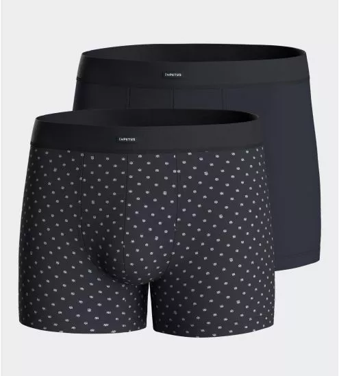 Lot de 2 boxers ceinture confort Marine