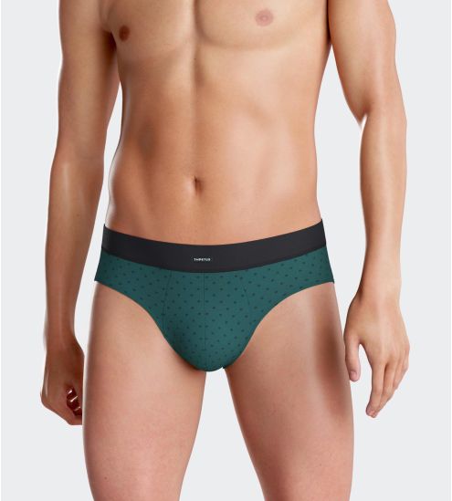 Lot de 2 slips ceinture confortable Noir Vert